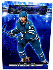 2023-24 Upper Deck Series 2 #DZ-59 Eric Karlsson Dazzlers Blue San Jose Sharks